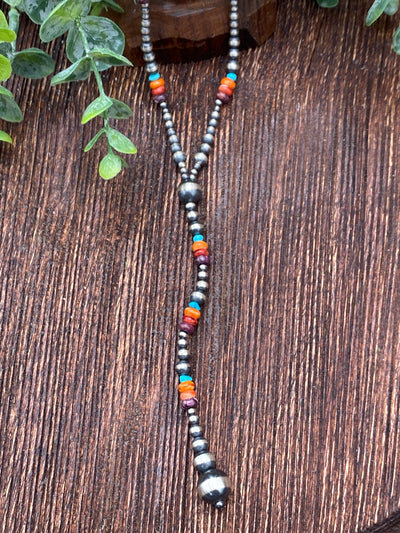 Pugs Varied Navajo, Turquoise & Spiny Y Necklace - 20"