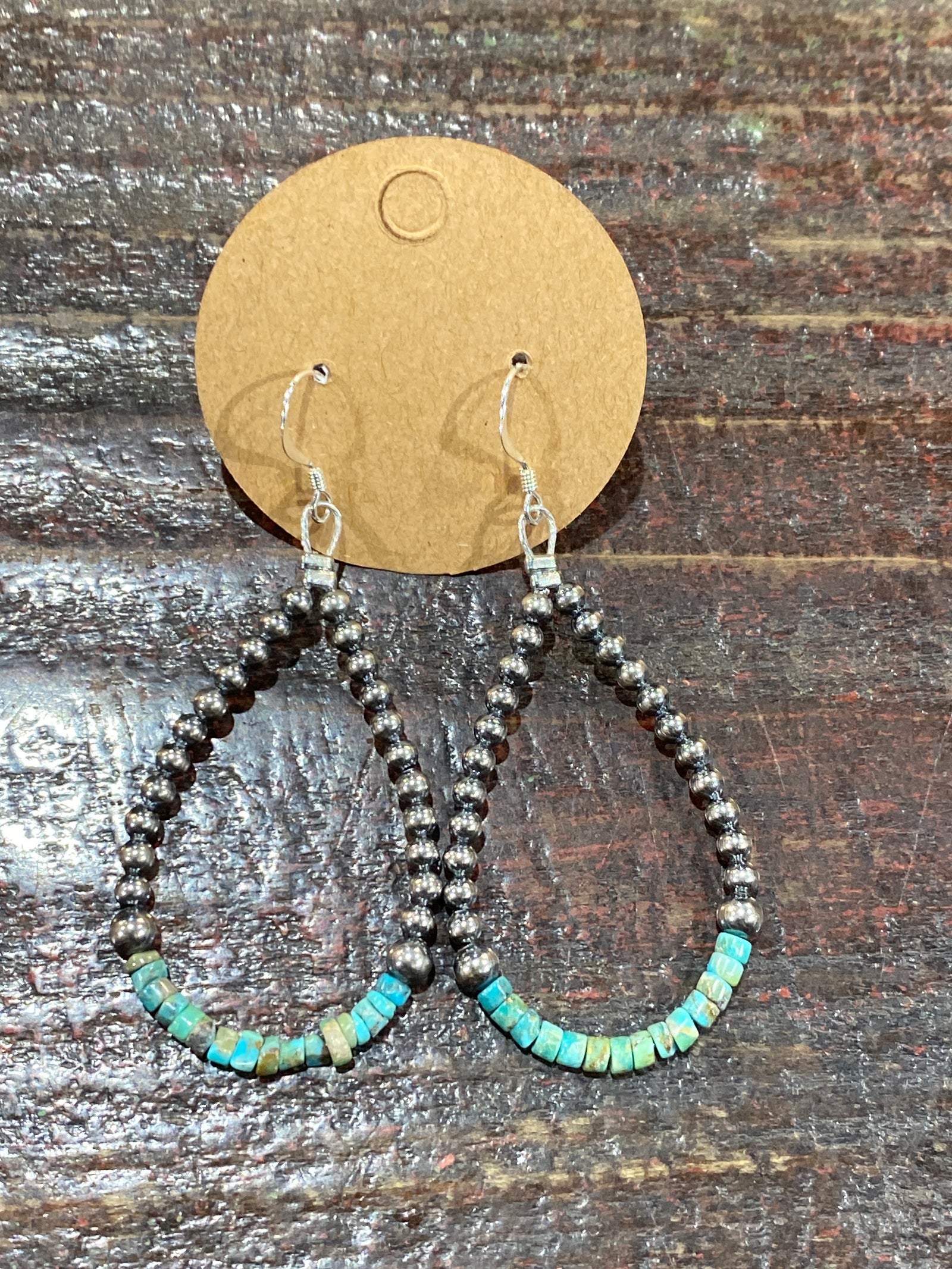Fender 2mm Beaded Teardrop Earrings - Turquoise
