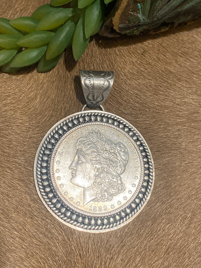 Flynn Liberty Coin Sterling Pendant - 1.9"