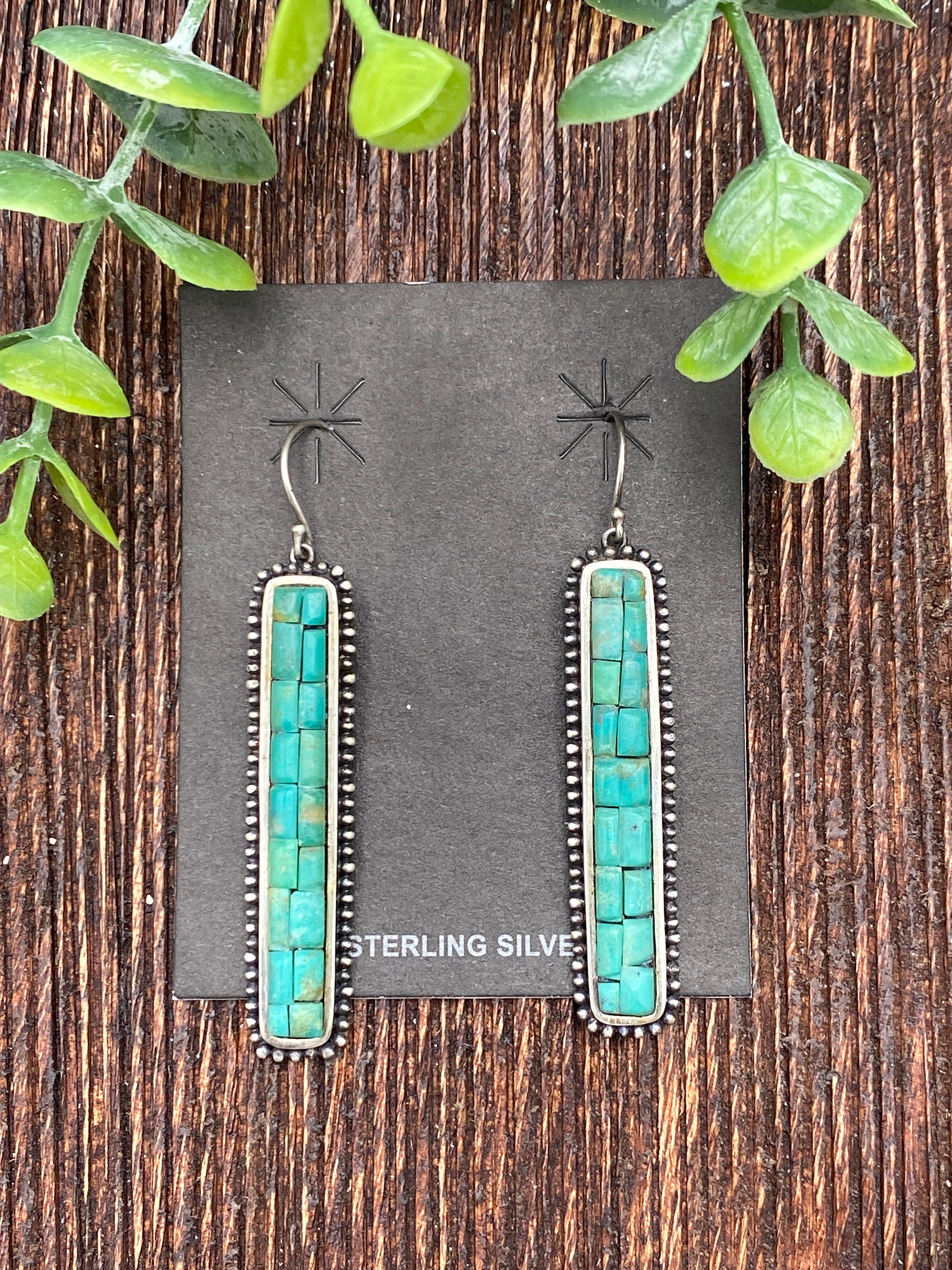 Copy of Zoe Turquoise Mosaic Inlay Earrings