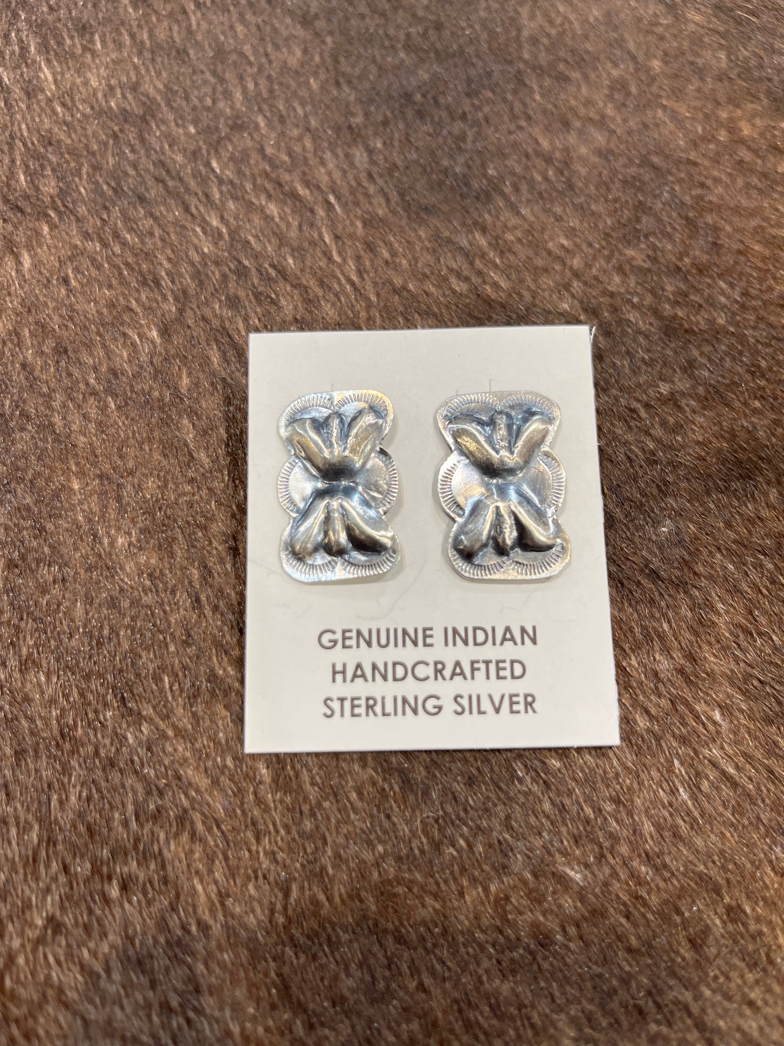 Codi Sterling Stamped Bow Studs