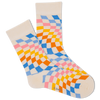 Retro Wave Checkboard Womens Socks