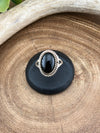 Artic Gate Sterling Roped Oval Onyx Ring