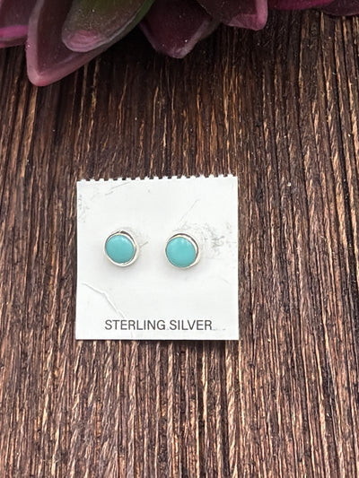Preston Petite Smooth Edge Single Stone Sterling Earrings - .6mm