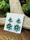 All Around Joy Kingman Turquoise Flower Cluster Drop Earrings