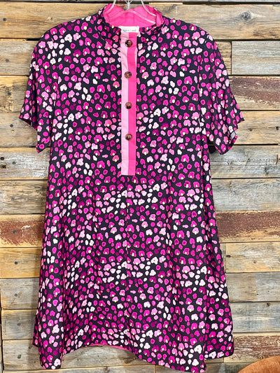 Kendal Black & Purple Floral Dress