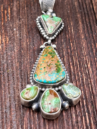 Vera Green Turquoise Sterling Pendants