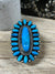Acadia Oval Cluster 3" Turquoise Ring - Adjustable