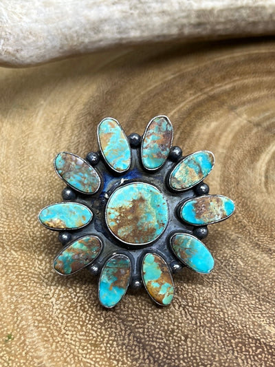 CeCe Sterling Turquoise Cluster Ring
