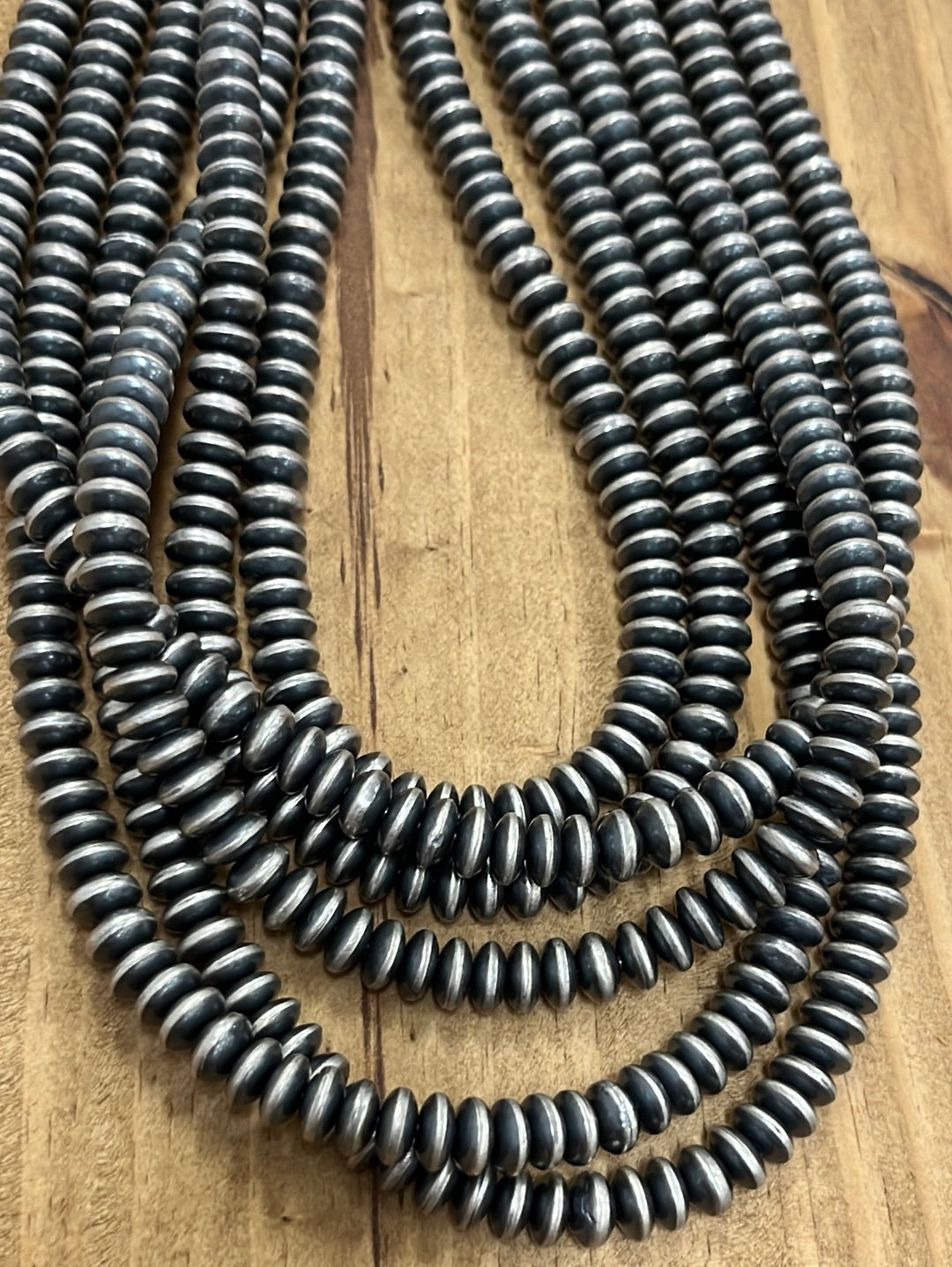 Windsong Saucer Bead Sterling Necklaces - 8mm