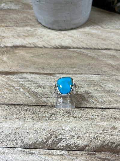 Turquoise Single Stone Ring - Size 7