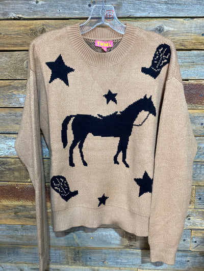 Stars Boots Equestrian Sweater