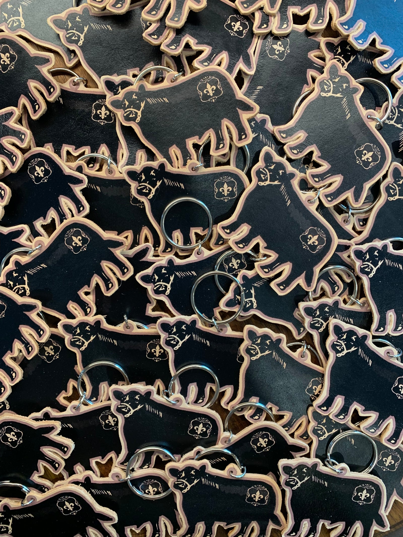 AIS Angus Leather Keychain