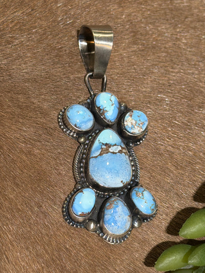 Lupin Assorted Sterling Golden Hills Turquoise Pendants