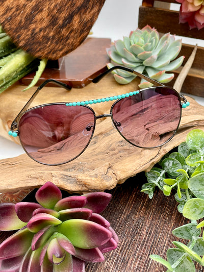 Turquoise Accent Sunglasses