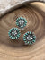 Dandelion Curved Sterling Zuni Cluster Ring - Turquoise