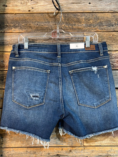 Jackie Patch Cut Off Mid-Rise Short