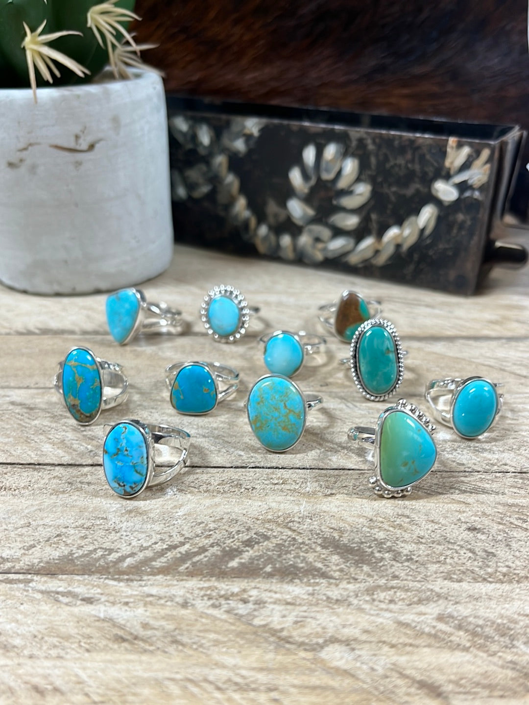 Turquoise Single Stone Ring - Size 7