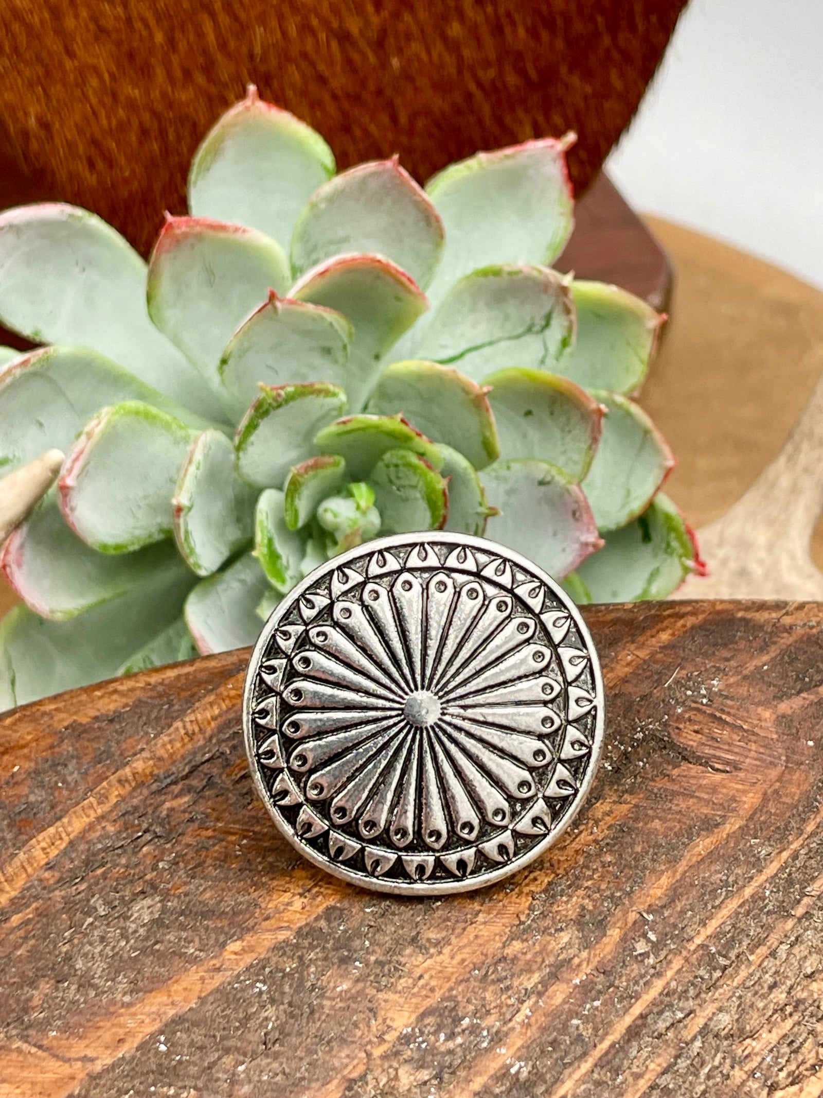 Apollo Fashion Round Concho Cuff Ring