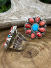 Catherine Sterling Turquoise & Spiny Flower Ring