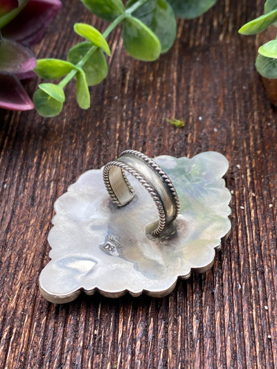 Eye Catching 23 Stone Onyx Cluster Statement Ring - Adjustable