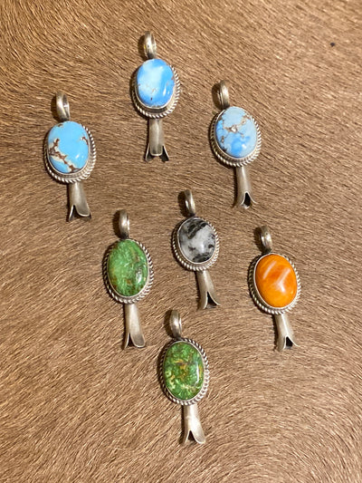 Poly Tech Flute Blossom Sterling Pendant