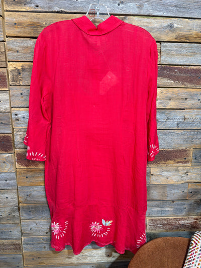Johnny Was Tiered Flounce Dress