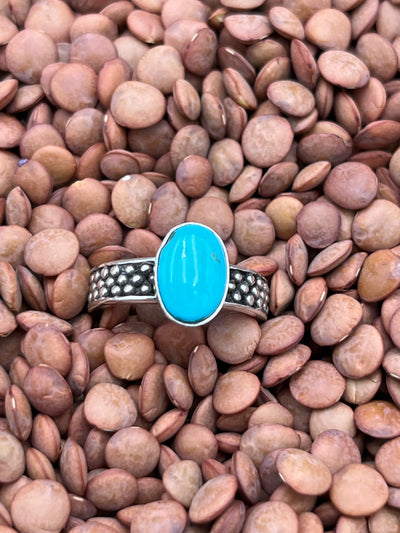 Cindy Triple Studded Band Turquoise Sterling Ring