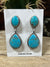 Dakota Turquoise & Sterling Tear Drop Post Earrings