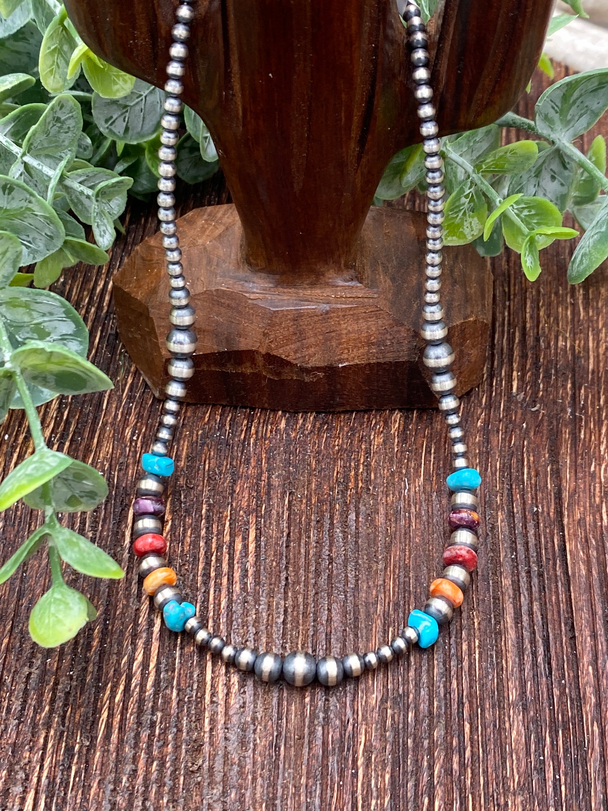 Brooks Navajo, Turquoise & Spiny Necklace