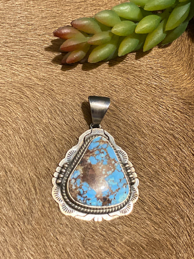 Ederville Sterling Framed Turquoise Pendant