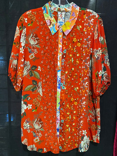 Johnny Was Steph Button Up - Attar Firey Print