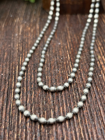 Lissa Sterling Oval Bead Necklace