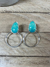 Darla Turquoise Stud Hoop Earring