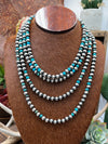 Margaret Sterling Navajo & Turquoise Bead Necklace