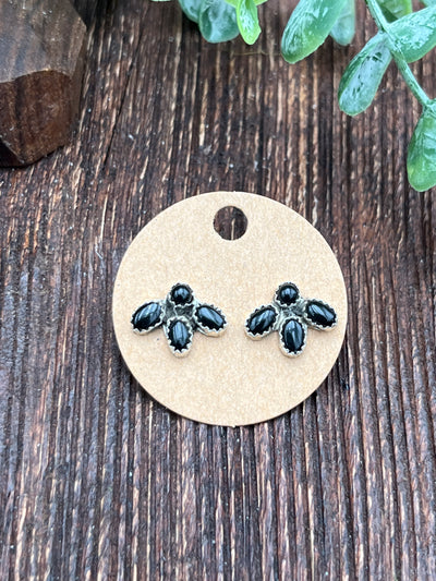 Lucy Pawprint Sterling 4 Stone Earrings
