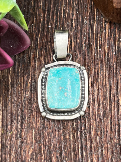 Kennedy White Water Turquoise Sterling Pendants