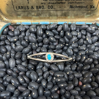 Brooklyn Sterling Center Stone Baby Cuff Bracelet