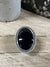Black Oval Onyx Adjustable Ring