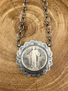 Liberty Walking Coin Sterling Link Chain - 18"