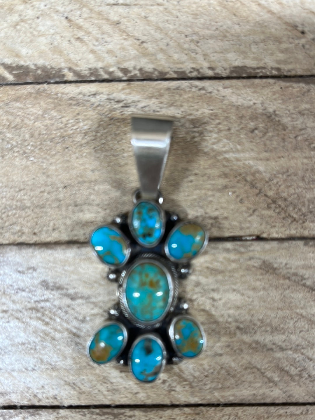 Turquoise Bowtie Cluster Pendant
