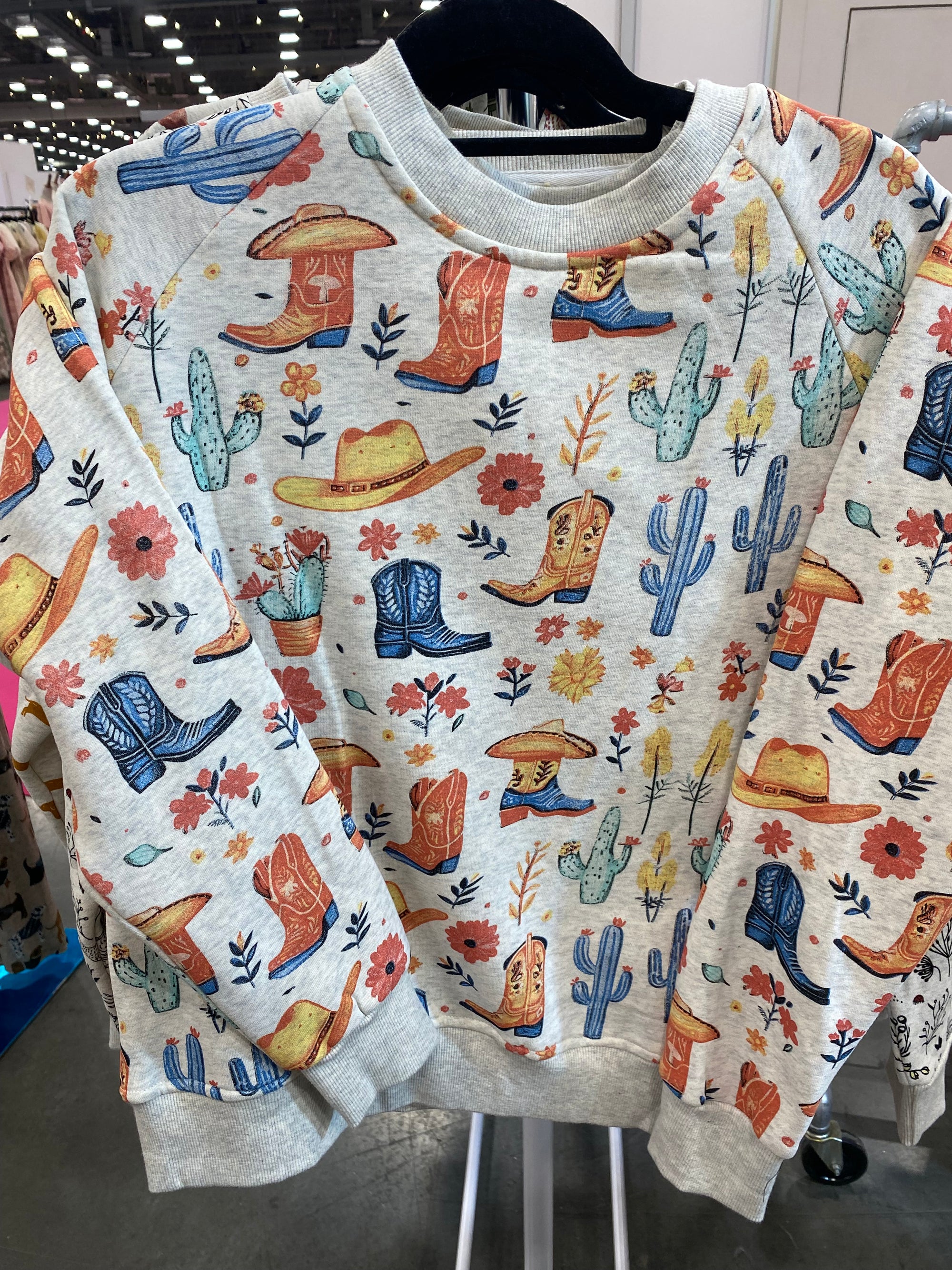 Boots Cowboy Hat Sweatshirt