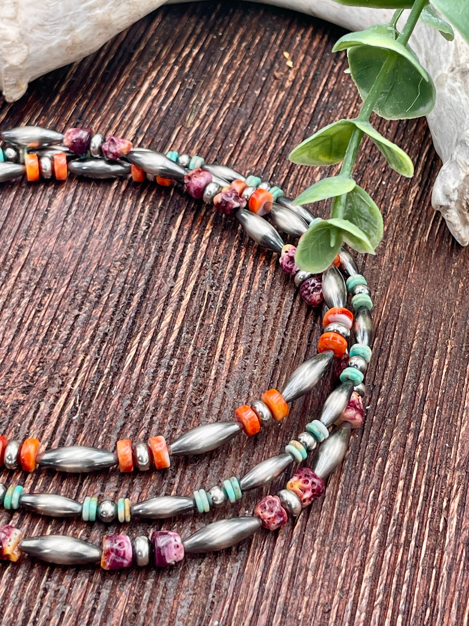 Lexie Sterling Torpedo Bead & Stone Choker - 14"