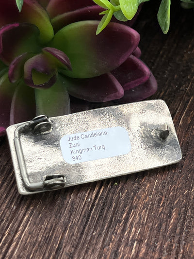 Riverside Sterling Silver and Kingman Rectangle Belt Buckle