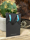 J Hook Inlaid Zuni Turquoise Earrings