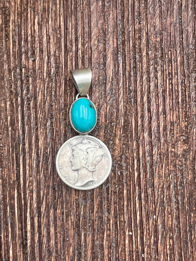 Easton Turquoise Liberty Coin Pendant - Blue