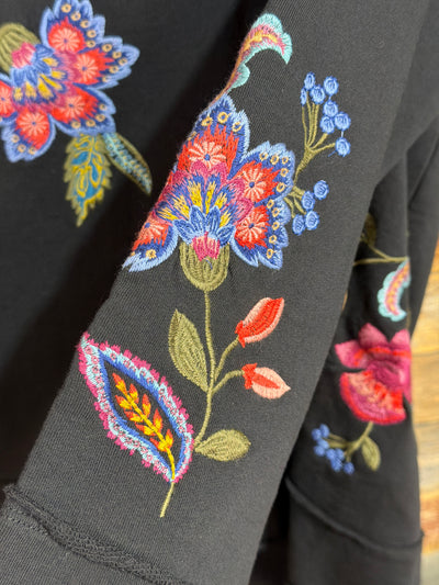 Johnny Was Hi-Lo Embroidered Pullover