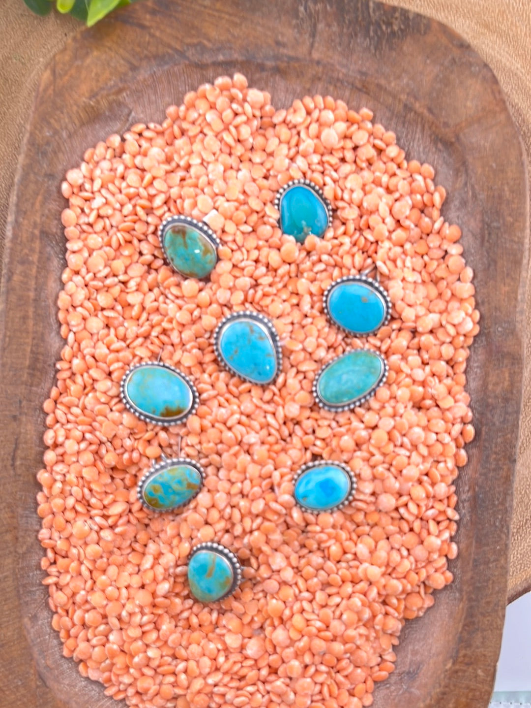 Lassen Sterling Double Band Dot Framed Turquoise Ring