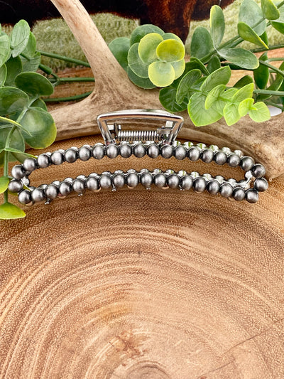 Haden Fashion Stone Beaded Claw Clip - 4.25"