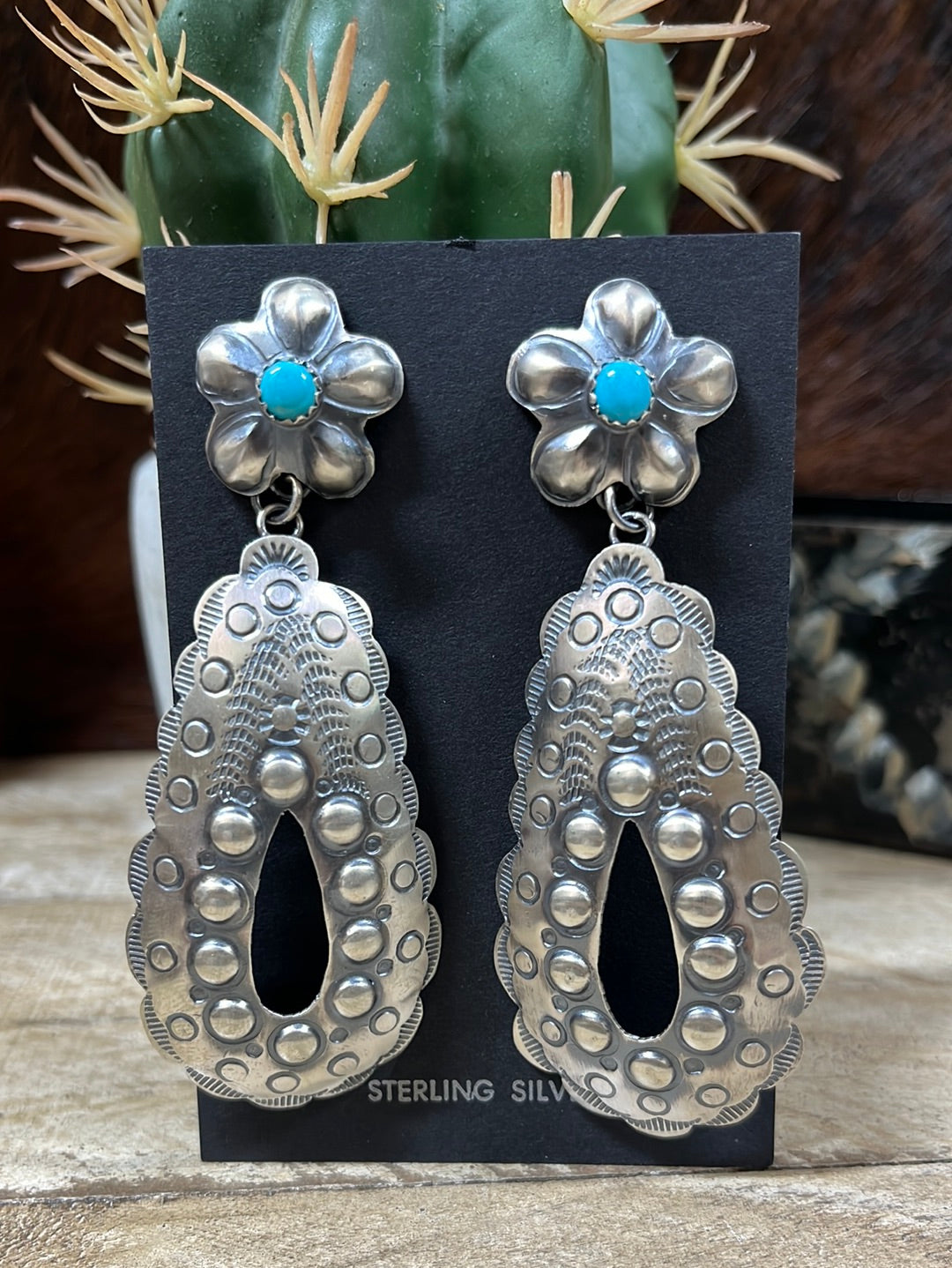 Studded Teardrop Classic Sterling Earrings